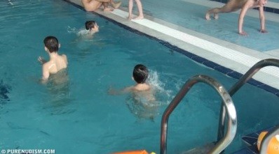 Poolside activities 1 Full HD - The concept of being without clothes