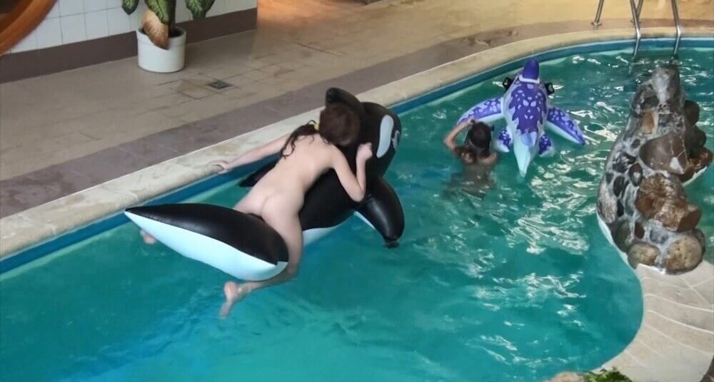 Naturism in the pool Full HD - Nudism promotes mental well-being