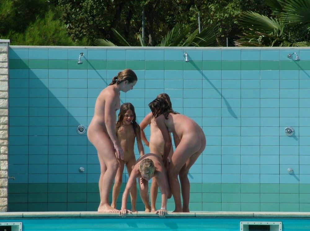 FKK Outdoor Children Pool pics - Nudists strive for inner harmony and peace of mind