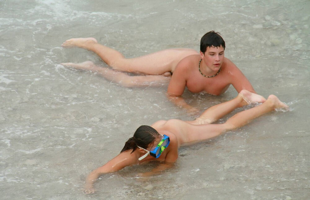 Wading In The Shallows pics - Nudity is an integral part of life in nature