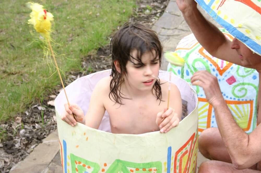 Easter 2X Eggs Outdoors photos - The practice of nudity within a community