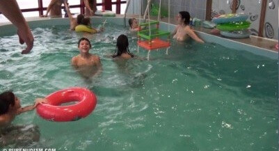 Indoor Swim Exercise 2 Full HD video - Naturism teaches respect for nature