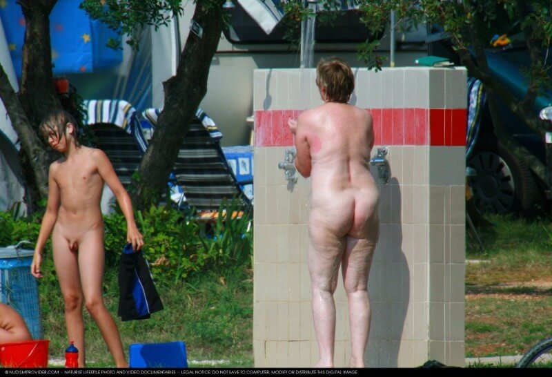 Covered in Towel Nudists-Boardwalk Biking - Nature provides strength and energy