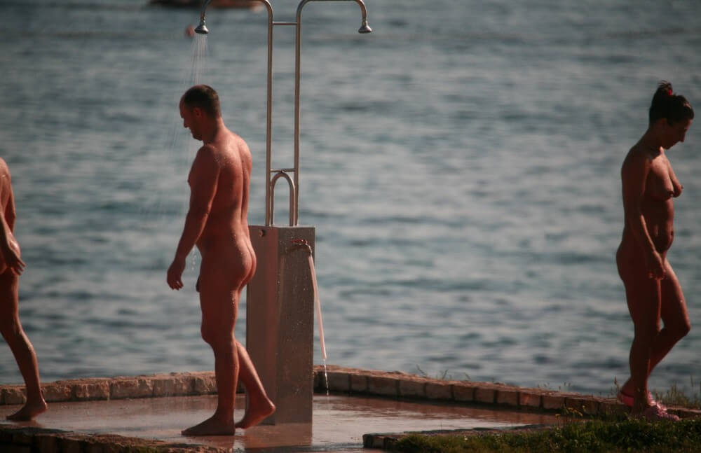 Naturist Shower at Dusk pics - Nudity helps us better understand ourselves and those around us