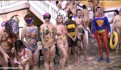 Body paint award lines Full HD - Naturists are open to new ideas and experiences