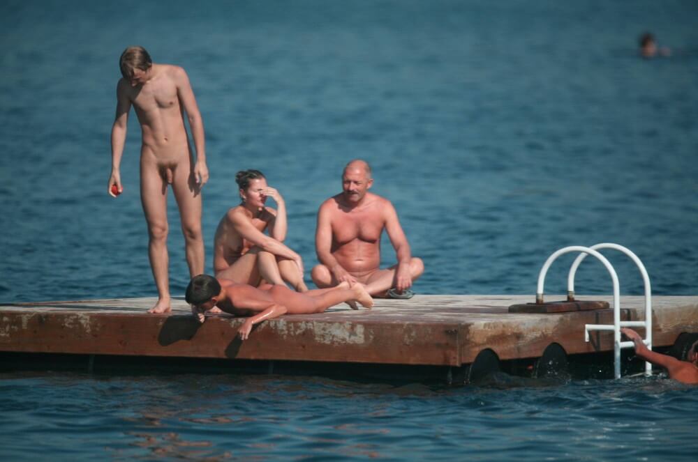 Naturist Family Water Slab pics - Nudity as an expression of natural beauty
