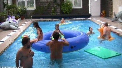 Piano pool and tennis Full HD - Nudism as a way to overcome body image issues and stereotypes