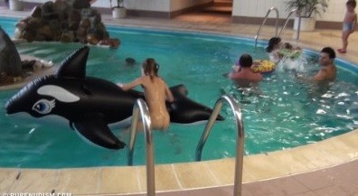 Naturism - Indoor dolphin ride Full HD upd - Nudists value harmony and tranquility