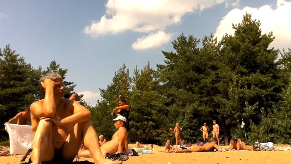 Nudist camping in the forest video HD - She appeared completely naked